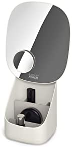 Joseph Joseph Viva Pedestal Mirror and Makeup Organiser with removal divider - Shell