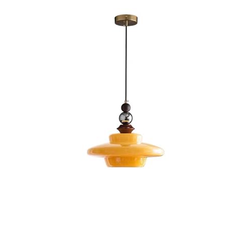 Suspension en verre anti-éblouissement lustre noyer pour bar