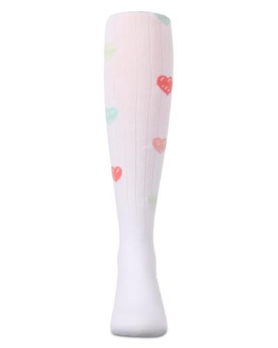 MeMoi Girls' Multi Heart Graffiti Cotton Tights4