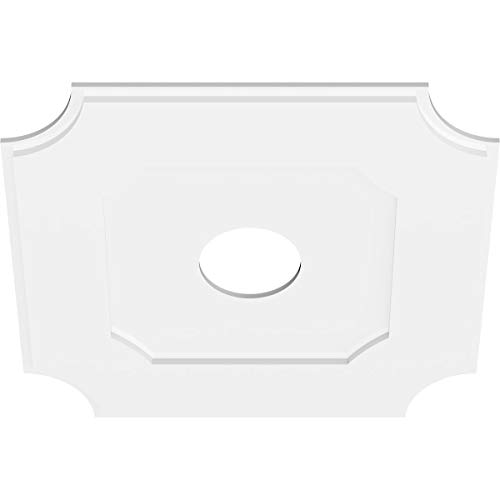 Image of Ekena Millwork CMP28LE-06000 Locke Architectural Grade PVC Contemporary Urethane Ceiling Medallions 28 inchOD x 6 inchID x 16 3 /4 inchC x 1 inchP