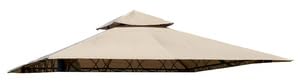 KOEM Toile de rechange Beige foncé pour Gazebo, polyester 180 g/m², avec AirVent (Eden 3 x 3 Beige)