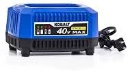 40V Lithium Ion Battery Charger Battery Not included for Kobalt 40 Volt Outdoor Cordless Power Tools and Equipment Blower, Trimmer, Chainsaw, Pole Saw Replace KRC 60-06