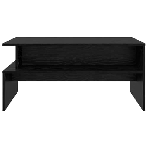Mesa de madera robusta y estable con veteado efecto roble negro para decoracion de salon rectangular 6