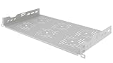 Stalflex | Półka Stała Professional Rack 19 cali 1U 250mm, Metal, Szary | Półka Rackowa 19 Cali Płaska Perforowana do Montażu w Szafach Serwerowych i Sieciowych w Systemie Rack