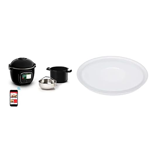 Moulinex Cookeo Touch Wifi Multicuiseur intelligent, Haute pression, Cuve 6 L, Jusqu’à 6 personnes & Couvercle de Conservation Pour Multicuiseur Intelligent Cookeo XA608000
