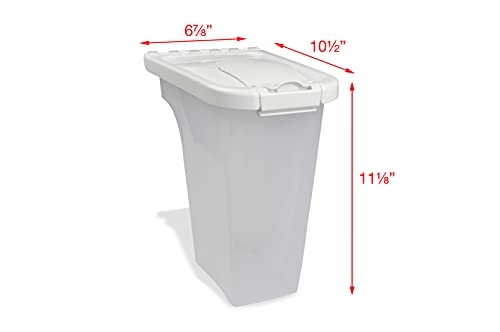 Van Ness 4-Pound Food Dispenser With Fresh-Tite Seal, White , Large (Fd4), Clear #TOP3