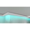 HEXIMO Led-schaduwvoeg-profiel, stuclijsten, indirecte verlichting, XPS- piepschuim, gipsplafondlijsten voor wand-plafondbekleding (20,4 meter HLED 12