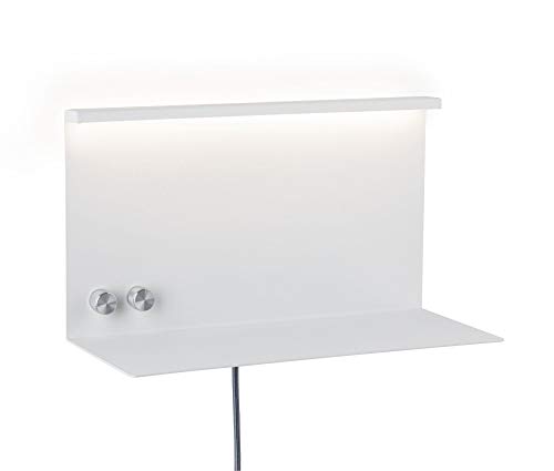 Paulmann LED Wandleuchte mit Ablage Jarina 4,5 W | 1,6 W , Metall, 3000 K, 440 | 160 lm, Wandlampe