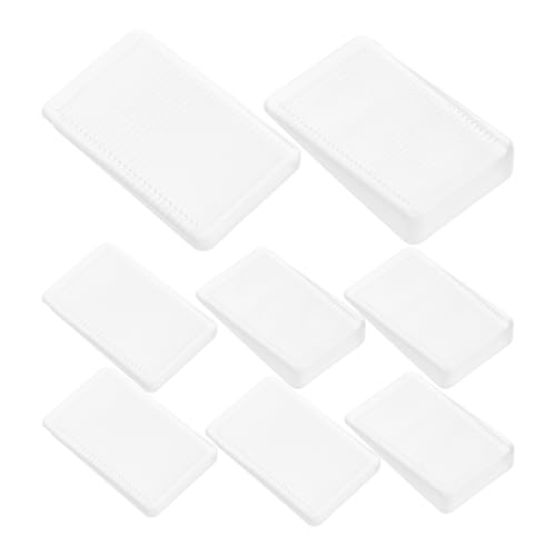 8 Stück Möbel-Nivellierer, transparent, verstellbar, für Tisch, Kühlschrank, Bodenschutz, Kombination aus Größen und klein