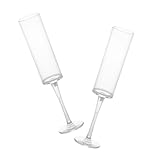 LABRIMP 2 piezas Copas de Champán Transparentes de Plástico de Vasos Reutilizables para Bodas Fiestas y Celebraciones Vidrio Ligero y Resistente para Bar y Cócteles Reutilizable