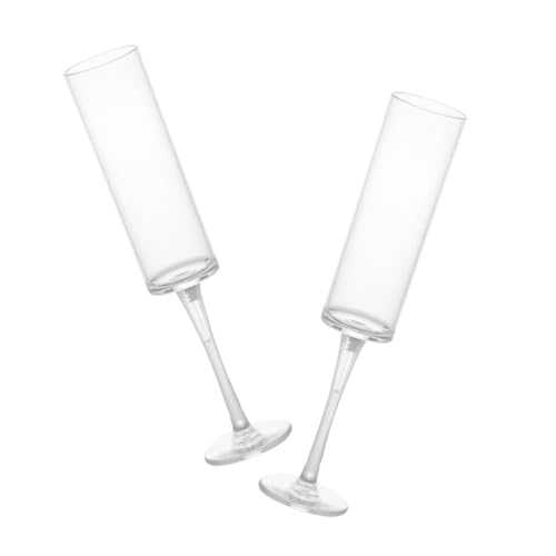 LABRIMP 2 piezas Copas de Champán Transparentes de Plástico de Vasos Reutilizables para Bodas Fiestas y Celebraciones Vidrio Ligero y Resistente para Bar y Cócteles Reutilizable