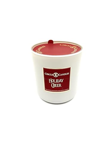 Circle E Candles, Holiday Cheer Scent, Medium Size Jar Candle,