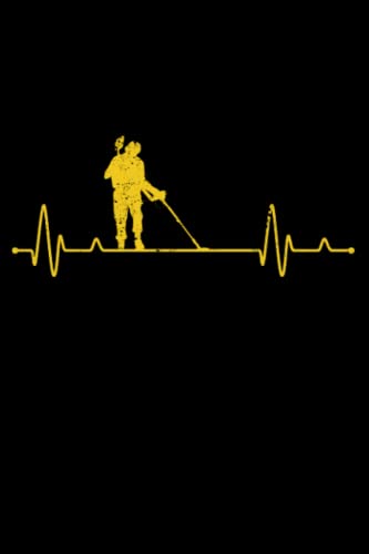 Metal Detecting Heartbeat Detector EKG Pulseline Detectorist: Geocaching Geocache Adventure And Travel | Dot Grid Journal, Notebook or Organizer | ... book, Scheduler, Task Checklist | 6x9 Inches