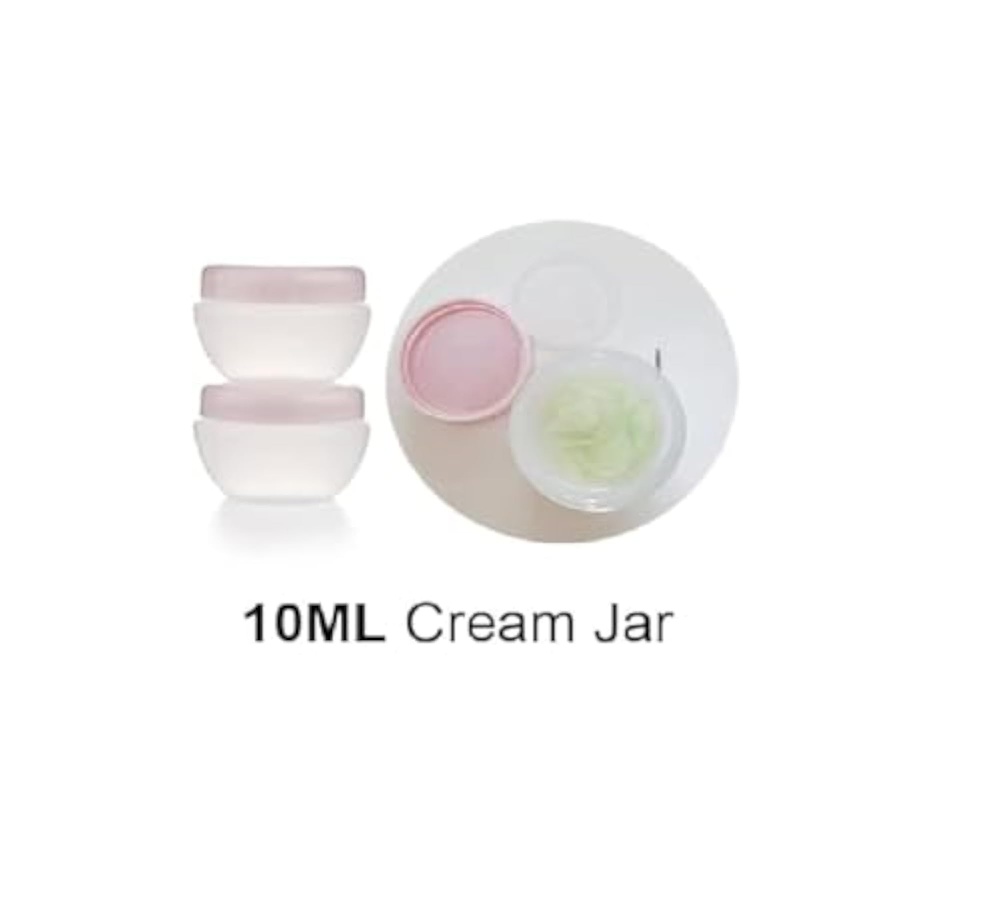 Clear Small Cosmetic Containers Jars with Cap, Set of 6