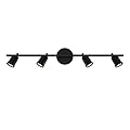 Modern LED 4-Light Track Lighting, Matte Black, 32 Inch, 4 GU10 LED Bulb Included, Directional Lighting, Kitchen Lighting Fixtures Ceiling, Spotlight Fixtures, Wall Lights for Living Room