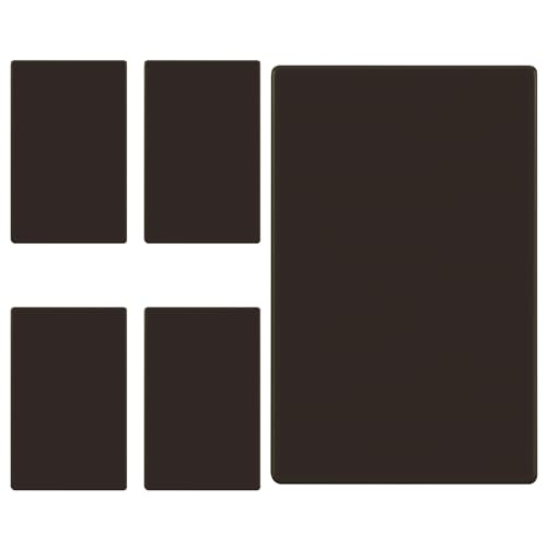 Image of ENERLITES Screwless Blank Wall Plate, Child Safe Blank Device Outlet Cover, Standard Size, 1-Gang 4.68 inch x 2.93 inch, Polycarbonate Thermoplastic, UL Listed, SI8801-BR-5PCS, Glossy, Brown, 5 Pack