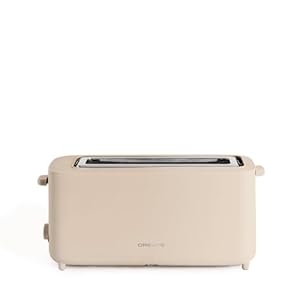 CREATE/TOAST STUDIO XL/Broodrooster Zand / 6 vermogensniveaus, kruimellade, thermostaat, ontdooien, opwarmen, 2 brede snedesleuven, 950W