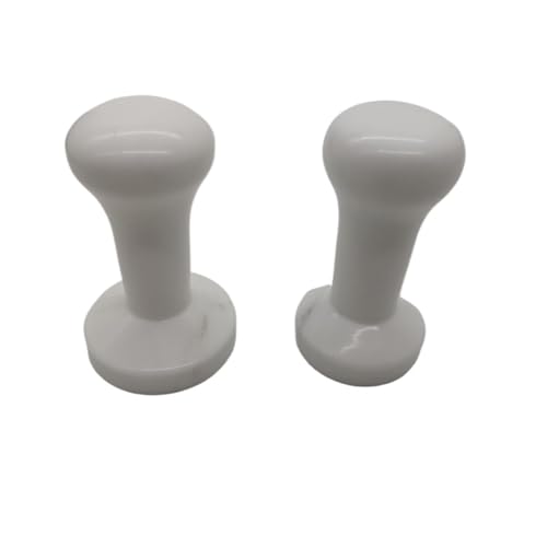 Tamper café 51mm mango textura mármol y base metálica de alta densidad 3