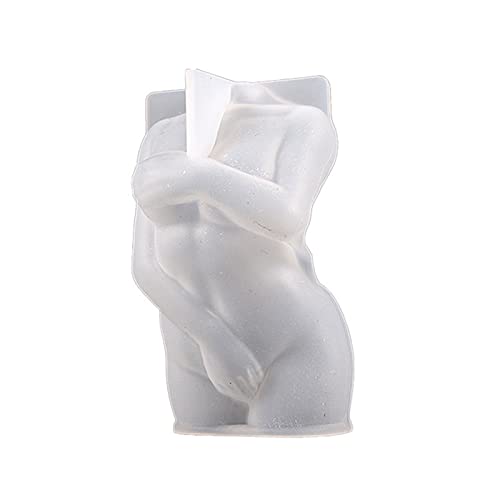 QWQJ 3D European Human Body Statue Decor Candle Silicone Mold Epoxy Resin Ornaments Making Soap Melt Home Decorations