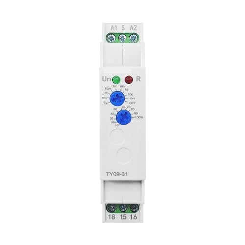 Relé de tiempo Din TY09-B1 AC/DC 12V-240V con retardo de desconexión