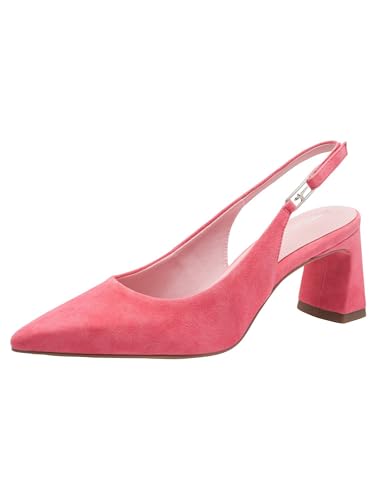 Tamaris Escarpin à bride arrière pour femme à talon bloc en cuir rose 40 EU