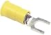 Multicomp Terminal, Spade/Fork, 10, Crimp, Yellow - CBS-DY-1010