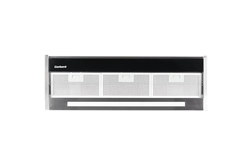 Corberó MARA9075X Filtergruppe, 90 cm, Durchflussmenge 750 m³/h, Farbe Edelstahl, 230 W, 3 Geschwindigkeiten, Aluminiumfilter 3 Schichten, Kohlefilter, Energieeffizienz B