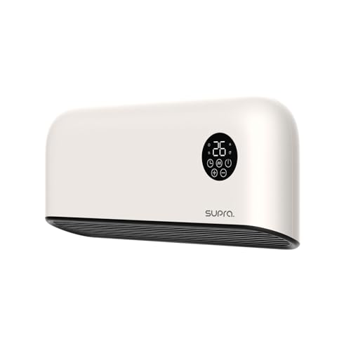 SUPRA TINO CERAM – Chauffage Soufflant | 2000W | Fixe ou Mobile | Programmable | Télécommande | Écran LED | Détection Fenêtre Ouverte | IP22 | Mode ECO