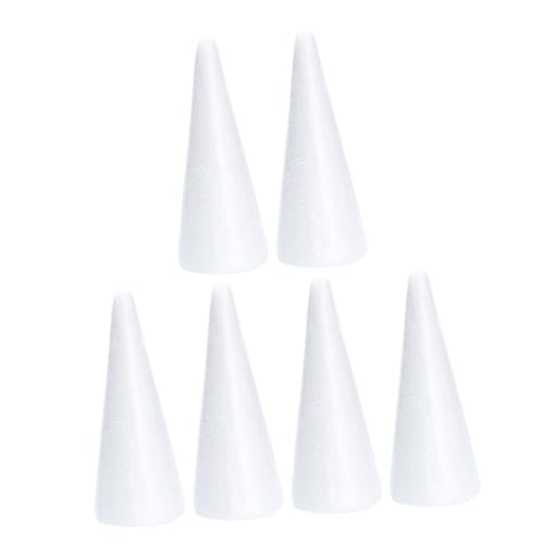 Homoyoyo 6 Piezas cono de espuma conos fiesta juguetes cono de árbol de poliestireno cono de poliestireno adorno de cono de bricolaje dragón poli