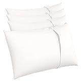 DeMite Pillow Protectors 4-Pack - Polyester Barrier Pillow Cover - Protects Against Dust Mites & Bed...