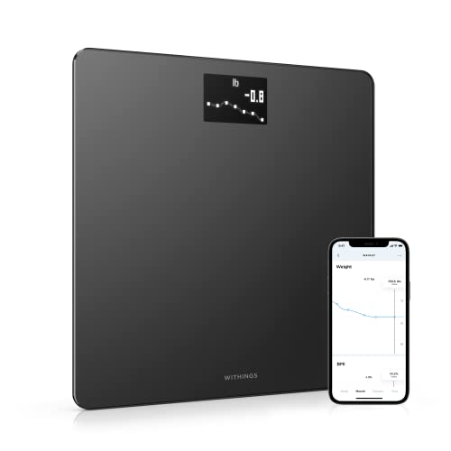Withings Body - Digital Wi-Fi Smart Scale with Automatic Smartphone App Sync, BMI, Multi-User Friendly, with Pregnancy Tracker & Baby Mode