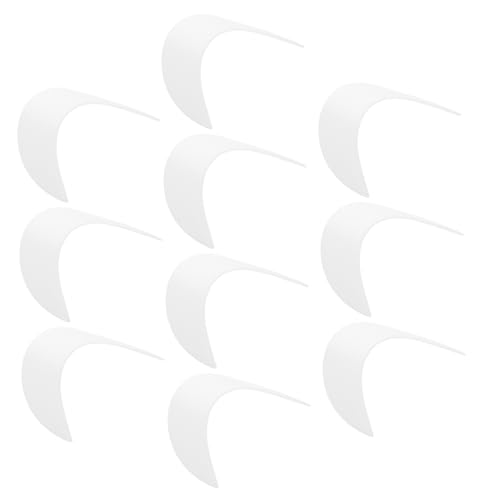 VALICLUD 10pcs Boy Girl Hat Bump Cap Brim Liner Insert Shaper for Baseball Sports Visor Cap Accessories White