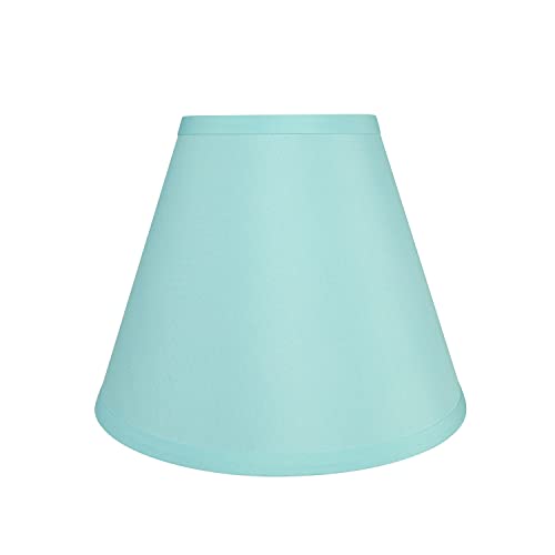 Image of Aspen Creative 58927 Transitional Hardback Empire Shape UNO Construction Lamp Shade in Aquamarine, 10 inch Wide (5 inch x 10 inch x 8 inch)