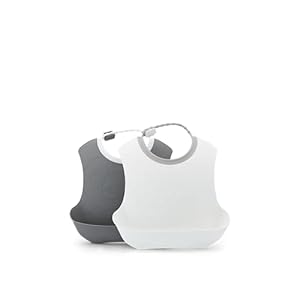 Twistshake 2x Voedingsslabbetjes Waterdicht voor baby, Slabbetjes met Voedselvanger, Verstelbare Hals, Babyslabbetjes, 4+ Maanden