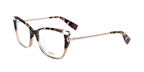 Image of Furla VFU499 Black kaki havana beige 53/17/135 WOMAN Eyewear Frame