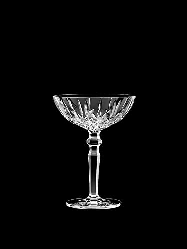 Nachtmann Noblesse Collection Cocktail Coupe Glasses, set of 2, Clear Crystal Glass with Stem, Perfect for Drinking Champagne, Sweet Wine, Martini, and Cosmopolitan, dishwasher safe