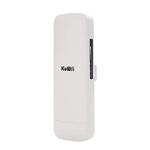 Wireless Wifi Bridge, Kuwfi Outdoor Cpe Long Range Access Nano Station With 15Dbi Antenna, 300Mpbs 2.4G Ap With Poe Adapter Led Display(2 Packs) #TOP1