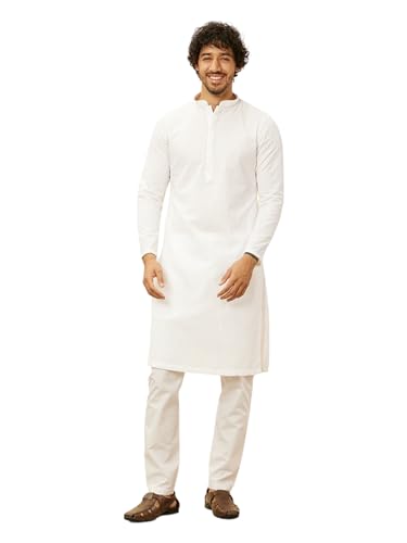 Image of Manyavar Men's Embroidered Kurta Pajama Set (2pcs)