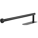 Paper Towel Holder, Self Adhesive or Screw Mounting, Black Wall Mount SUS304 Stainless Steel Paper Towel Holder Under Cabinet for Kitchen, Counter, Cabinet, Bathroom