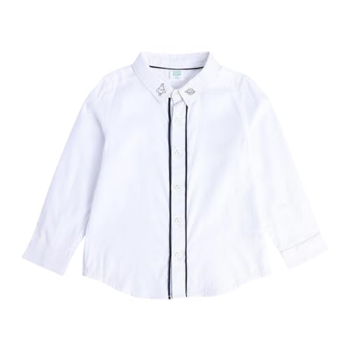 Image of miniklub Boys Collar Long Sleeve Knitted Cotton T-Shirt (Multi Color)