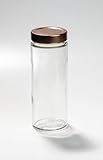  Factum Kupferfärbiges Schraubglas mit Deckel 380ml, 5 Stück, Stapelfähig, Klassisch, Rund, Glas, 61.7mm x 165mm