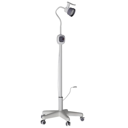 12W LED Exam Light, Floor Standing Medical Surgical Light, Portable Mobile Ent Gynecology Examination Lamp Shadowless Lamp with Brightness Adjustable, Flexible Gooseneck Lamp