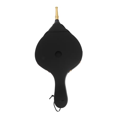 TEMPNAP Manual Fireplace Blower Bellows Wooden Handle Gold Tube, Air Fire Blower for BBQ and Outdoor Fireplaces, Handheld Manual Fan for Fast Fire Starting and Home Use