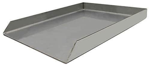 massive 4 mm Edelstahl Grillplatte Plancha 25,5 cm x 44,2 cm verschweißt