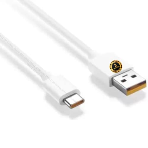 IARYZ ORIGINAL 80W Supervooc Fast Charging USB To C Cable Compatible With Realme GT Neo 3, GT 2 Pro, GT Neo 2, X50 Pro, X7 Pro, 9 Pro+, 10 Pro+, 11 Pro, 11 Pro+ (80W Cable), White