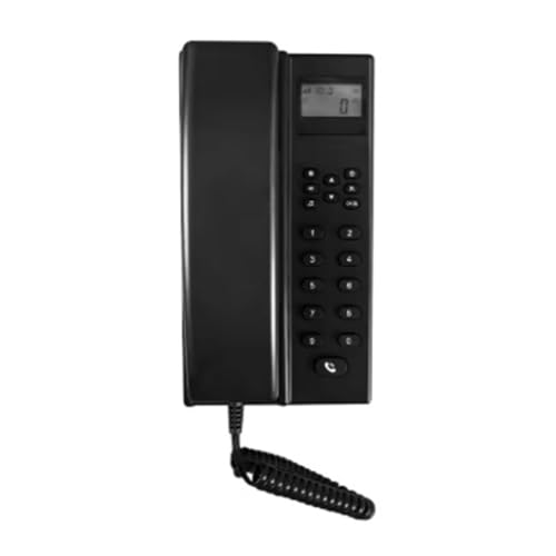 Uxsjakjsd Teléfono Fijo Inalámbrico de 2,4 GHz, Intercomunicador de Larga Distancia para Casa y Oficina, Multisala, Enchufe UE, Color Negro.