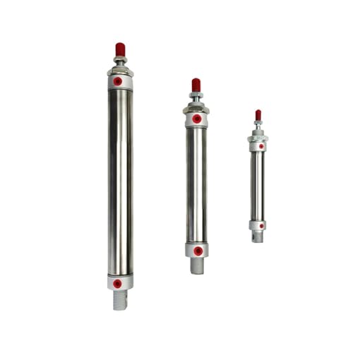 Minicilindro neumático MA20 doble efecto de acero inoxidable carrera 25