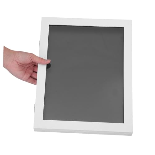 Vitrina de madera HEALLILY X con cristal protector para uniformes y recuerdos valiosos 5