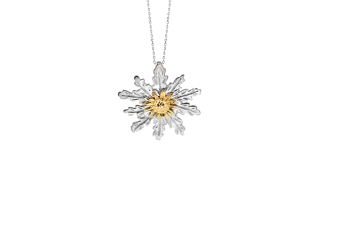 TALISMAN JEWELLERY Colgante de Plata 925 y Chapado Oro - Eguzkilore, Flor Vasca (30 MM)