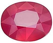 PRAJAPATI GEMS Certified Unheated Untreatet 6.25 Ratti 5.75 Carat A+ Quality Natural Burma Ruby Manik Loose Gemstone for Women's and Men's